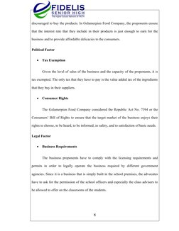 discouraged to buy the products. In Gelamerpien Food Company, the proponents ensure
that the interest rate that they include