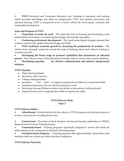 Overview of Philippine TVET System | PDF | Vocational Education ...