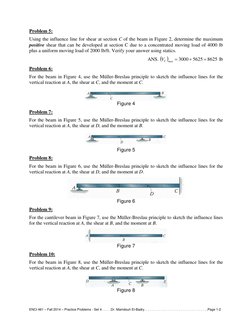 ENCI 461 – Fall 2014 – Practice Problems - Set 4 . . . . .Dr. Mamdouh El-Badry. . . . . . . . . . . . . . . . . . . . . . . .