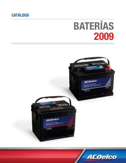 CATÁLOGO
BATERÍAS
2009
