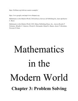 https://brilliant.org/wiki/sat-counter-examples/
https://www.google.com/amp/s/www.thatquiz.org
Mathematics in the Modern Worl