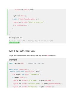 System.out.println(data);
      }
      myReader.close();
    } catch (FileNotFoundException e) {
      System.out.pr