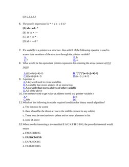 Computer Science Exit Exam Questions | PDF | Pointer (Computer ...