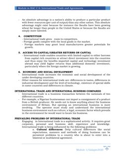 Introduction to International Trade Module | PDF | Trade | Value ...