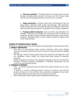 Introduction to International Trade Module | PDF | Trade | Value ...