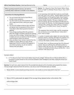 APA In-Text Citation Practice | Selecting Material to Cite  
 
Name:   
 
 
 
| 
Source: “It’s Absurd to Claim That Smarter B