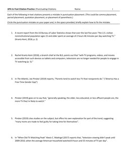 APA In-Text Citation Practice |Punctuating Citations 
 
 
Name:   
 
 
 
| 
Each of the  (https://onlinelibrary.wiley.com/doi