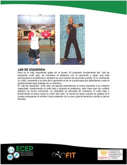 JAB 
 
 
JAB DE IZQUIERDA  
Este es el más importante golpe en el boxeo. El propósito fundamental del “Jab de 
Izquierda” (