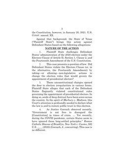 3 
the Constitution, however, is January 20, 2021. U.S. 
CONST. amend. XX.  
Against that background, the State of Texas 
(“P