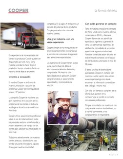P á g i n a  3
La fórmula del éxito
En dependencia de las necesidades del
cliente, los productos Cooper pueden ser
despachado