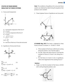 Statics of Rigid Bodies Problems | PDF | Friction | Force