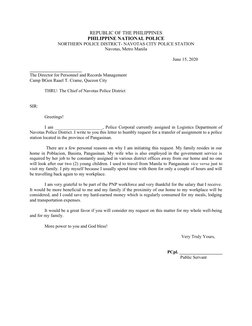 REPUBLIC OF THE PHILIPPINES
PHILIPPINE NATIONAL POLICE
NORTHERN POLICE DISTRICT- NAVOTAS CITY POLICE STATION
Navotas, Metro M