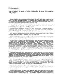 El último judío
Cuento incluido en Hombre-Tiempo. Secuencias de Amós. Ediciones del
Botero, 1973
Algunas veces Amós mira el c