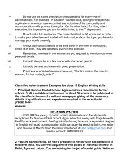 Class 12 Advertisement Writing Guide | PDF | Advertising | Question