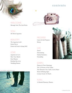 ASTROSTYLE.COM
1
contents
WELCOME.
Message from The AstroTwins
YOU.
All About Aquarius
BEAUTIFY.
The Aquarius Look
Home Décor