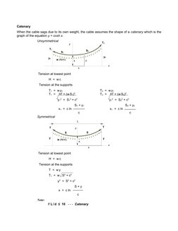 Catenary Cable Tension Analysis | PDF | Stress (Mechanics) | Physics