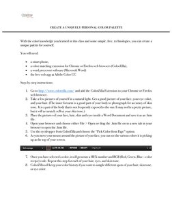 create a uniquely personal color palette 
 
 
With the color knowledge you learned in this class and some simple, free, t