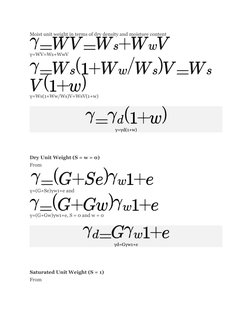 Unit Weights and Densities of Soil | PDF | Density | Soil