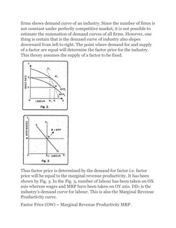 firms shows demand curve of an industry. Since the number of firms is 
not constant under perfectly competitive market, it is