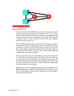 Copyright SS8  2001                                                             5
In many networks a node (SEP) exists solely
