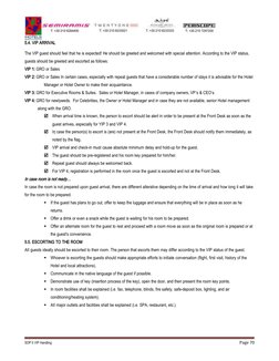Vip Service Sop VIP Guest Handling SOP | PDF | Business