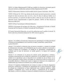 VISTA: La Orden Departamental 03-2008 que modifica las directrices nacionales para la
educación inclusiva, establecidas media