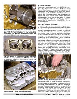 CONTACT! ISSUE 104.5 PAGE 18
www.ContactMagazine.com 
CYLINDER HEADS 
Revmaster, through their history with EMPI, has had a