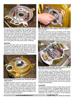 CONTACT! ISSUE 104.5 PAGE 20
www.ContactMagazine.com 
Any movement of the flywheel sends its magnets orbiting 
in close proxi