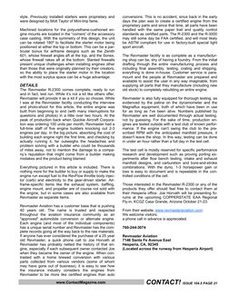 CONTACT! ISSUE 104.5 PAGE 21
www.ContactMagazine.com 
style. Previously installed starters were proprietary and 
were designe