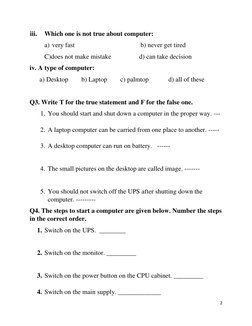 Class 2 Computer Revision Worksheets | PDF | Computer Keyboard | Input ...