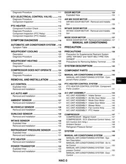 HAC-3
C
D
E
F
G
H
J
K
L
M
A
B
HAC
N
O
P
Diagnosis Procedure ............................................. 111
ECV (ELECTRICAL