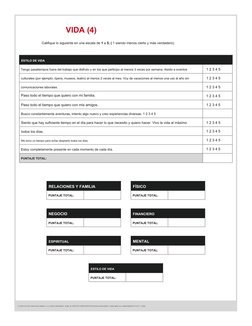 (http://thecompoundeffect.com)VIDA (4)
Califique lo siguiente en una escala de 1 a 5, ( 1 siendo menos cierto y más verdader