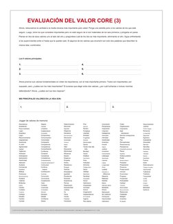 (http://thecompoundeffect.com)EVALUACIÓN DEL VALOR CORE (3)
Ahora, reduzcamos la cantidad a la media docena más importante p