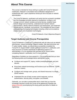 Evaluation Use Only
  
About This Course 
Page ix 
© 2015 gtslearning 
About This Course 
This course is intended for those w