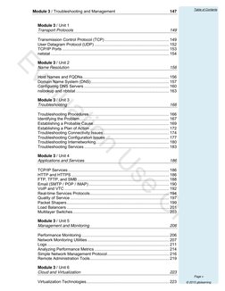 Evaluation Use Only
  
Table of Contents 
Page v 
© 2015 gtslearning 
Module 3 / Troubleshooting and Management 
147 
Module