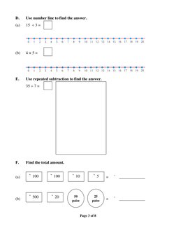 Class 2 Maths Model Test Paper | PDF | Teaching Mathematics