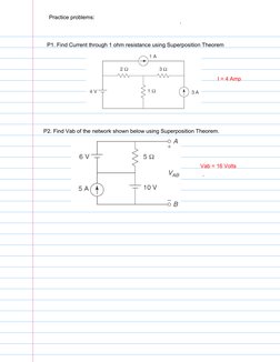 Superposition Theorem Practice Problems | PDF | Science & Mathematics