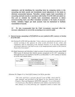 statements; and  (b)  identifying  the reconciling  items  by  comparing  entries  in  the
accounting and bank records and im