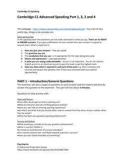 C1 Speaking Exam Preparation Guide | PDF | Test (Assessment) | Question