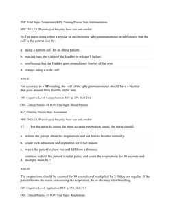 TOP: Vital Signs: Temperature KEY: Nursing Process Step: Implementation
MSC: NCLEX: Physiological Integrity: basic care and c