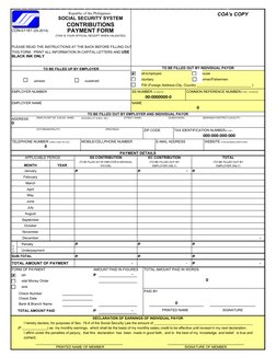 SSS R1A Contribution Payment Form | PDF | Social Security (United ...