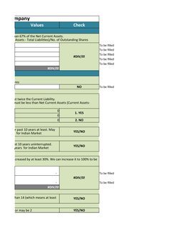 the Company
Values
Check
THOD 1
#DIV/0!
To be filled
To be filled
To be filled
To be filled
To be filled
#DIV/0!
THOD 2
an 20