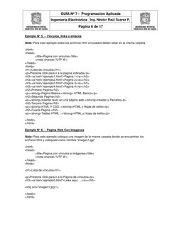 GUÍA Nº 7 -  Programación Aplicada 
 
Ingeniería Electrónica Ing. Néstor Raúl Suarez P. 
Página 6 de 17 
 
Ejemplo N° 5. –