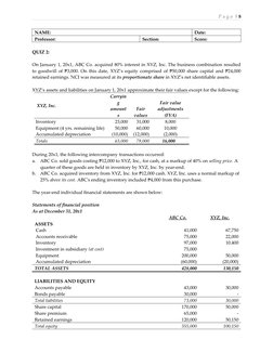 Consolidated Financial Analysis 20x1 | PDF | Equity (Finance) | Balance ...
