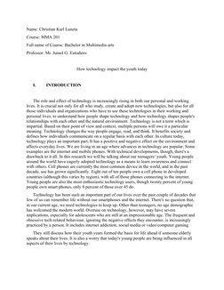 Name: Christian Karl Luneta
Course: MMA 201
Full name of Course: Bachelor in Multimedia arts 
Professor: Mr. Jumel G. Estrañe