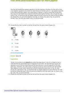 Cube Folding and Reasoning Questions | PDF | Rectangle | Dice