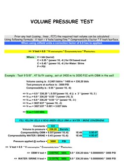 Casing Volume and Pressure Test Guide | PDF | Barrel (Unit) | Pressure