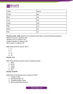 Yellow 
jet/ let 
Purple 
get 
Blue 
set 
Grey 
pet 
Green 
wet 
Red 
vet 
Silver 
tet 
Pink 
ret 
 
Directions (Q16 - Q1