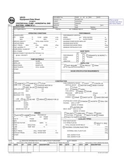 ASME B73.1 Centrifugal Pump Data Sheet | PDF | Pump | Bearing (Mechanical)