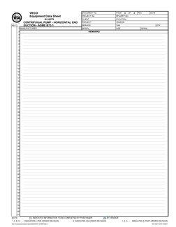 ASME B73.1 Centrifugal Pump Data Sheet | PDF | Pump | Bearing (Mechanical)